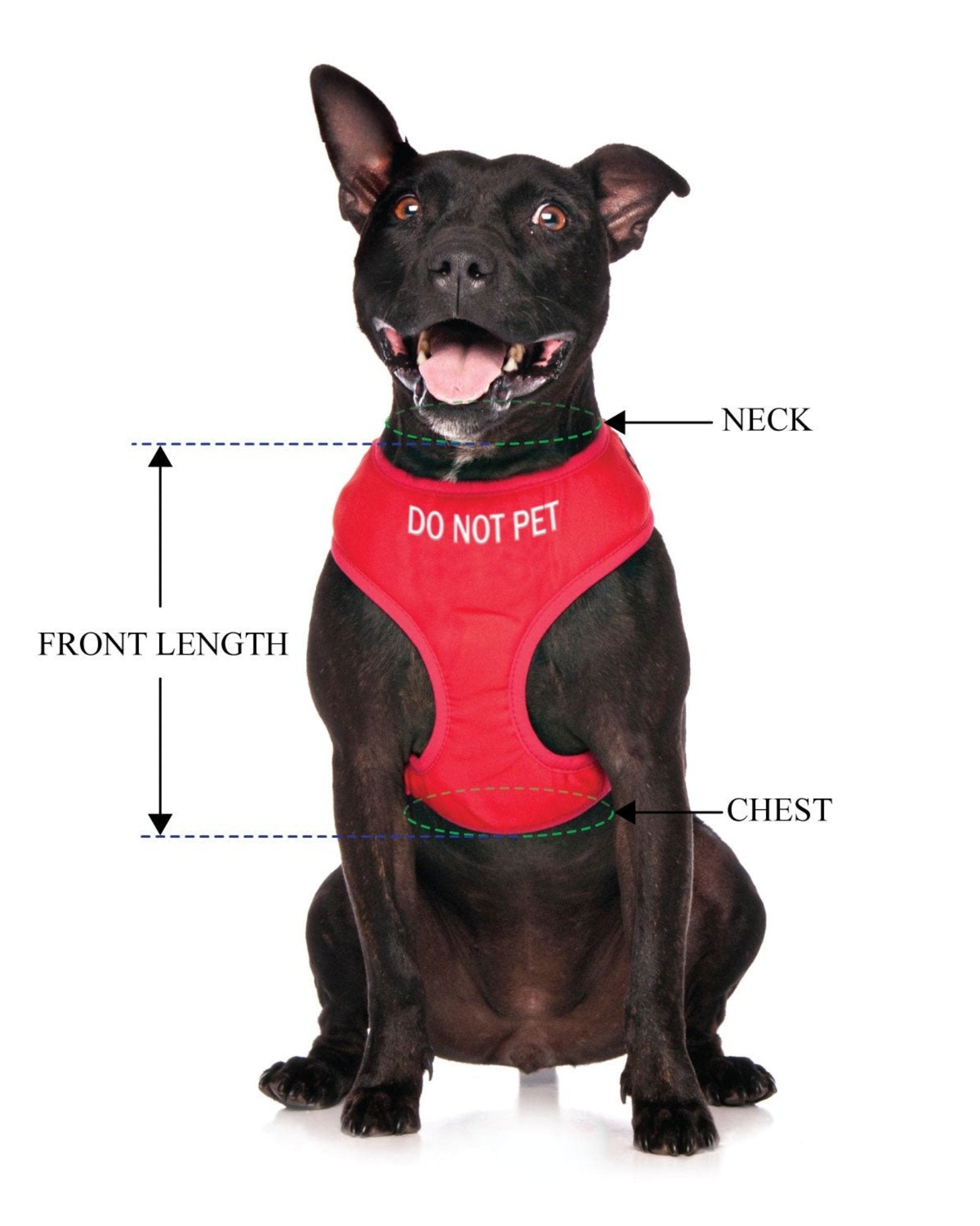 Dog Soft Vest Harness DO NOT PET Red
